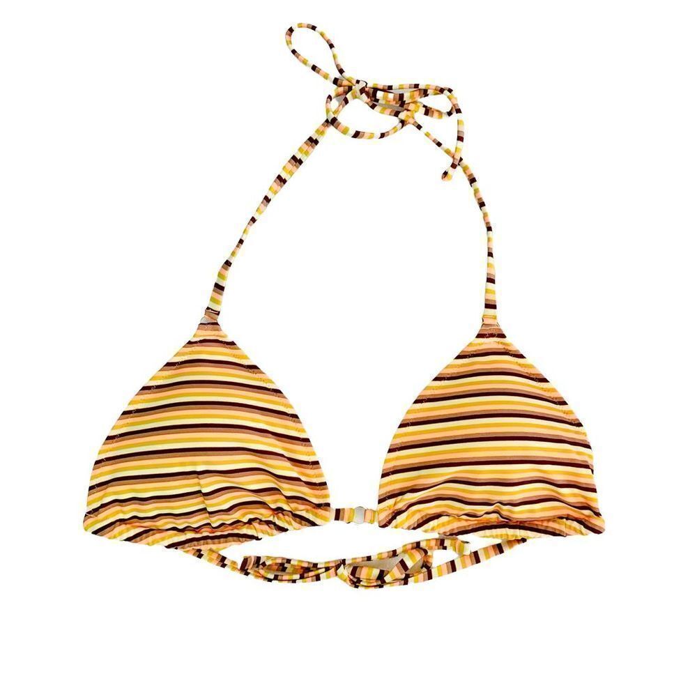 Aerie String Triangle Bikini Swim Top Striped